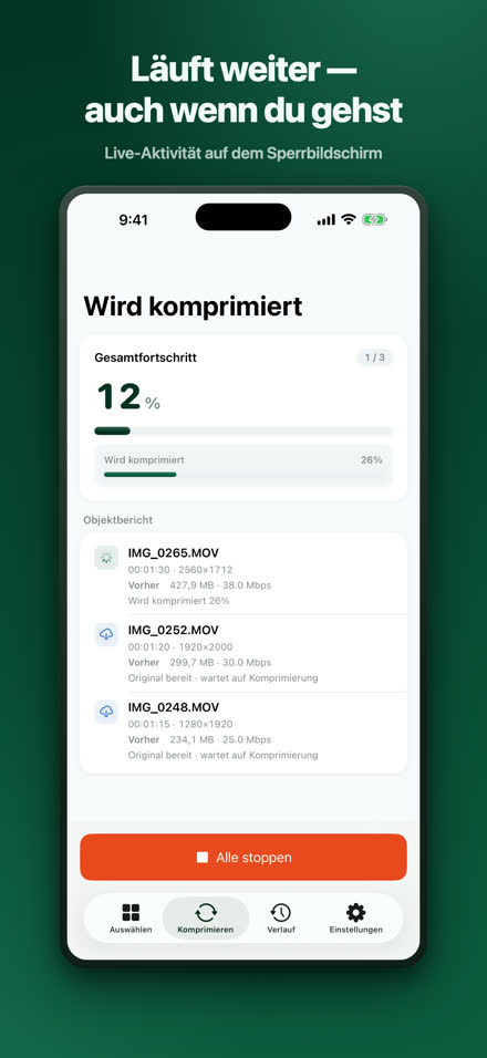 Läuft weiter — auch wenn du gehst