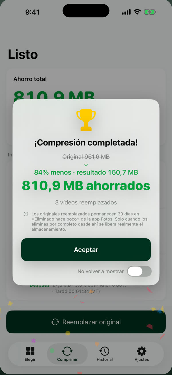 Mira el espacio que acabas de recuperar