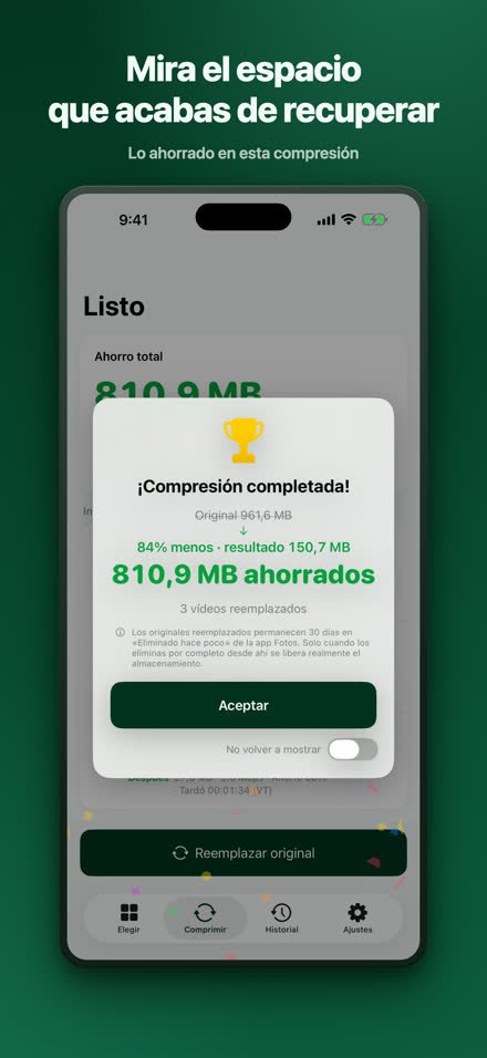 Mira el espacio que acabas de recuperar